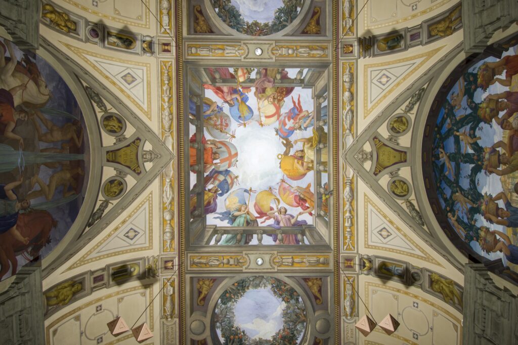 Rome - Mel Sembler Building - Conference Room - Ceiling decoration, central section, Personifications of the Italian cities, INA's first headquarters Rome - Mel Sembler Building - Conference Room - Ceiling decoration, central section, Personifications of the Italian cities, INA's first headquarters