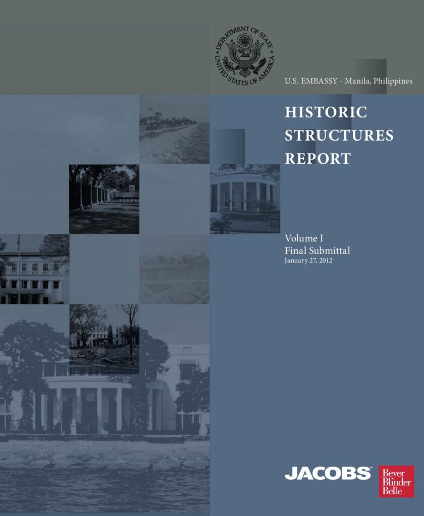 Manila Chancery | Historic Structures Report (2012)