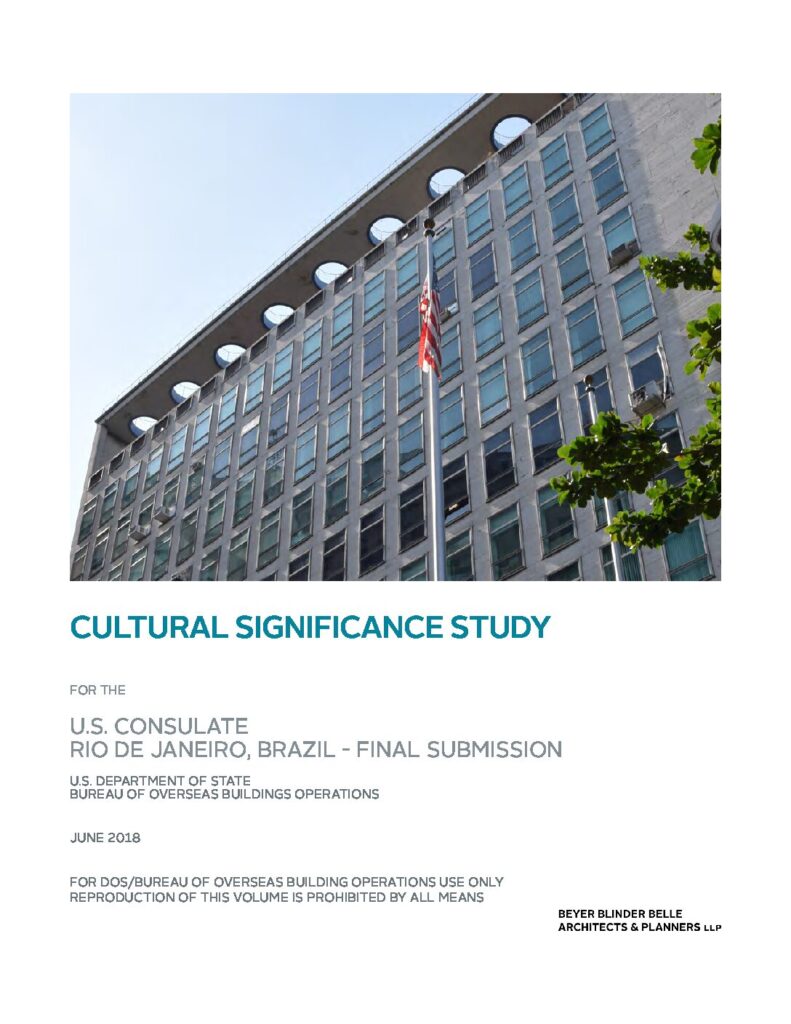 Rio de Janeiro Consulate General | Cultural Significance Study (2018)